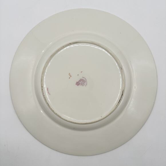 Antique Royal Worcester Plate Art Deco Hand Painted Enamel and Gilding Pink - Picture 9 of 13